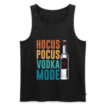 Hokus Pokus Vodka Mode Vodka Drinker - Men's Premium Organic Tank Top - black - Front - AI Model Male 178 light (178cm)