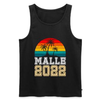 Malle 2022 Mallorca Urlaub - Männer Premium Bio Tank Top - Schwarz - Vorne - Michal (187cm)