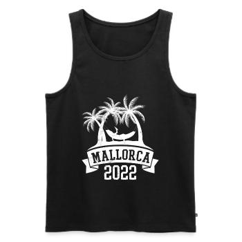 Malle 2022 Mallorca Holidays - Men's Premium Organic Tank Top - black - Front - AI Model Male 178 light (178cm)