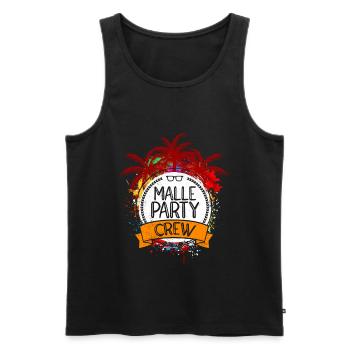 Malle Party Crew Mallorca Fête Vacances - Débardeur bio Premium Homme - noir - Devant - AI Model Male 178 light (178cm)