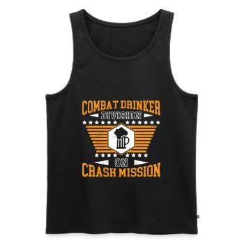 Festival Beer Drinker Men Booze Battle Drinker - Men's Premium Organic Tank Top - black - Front - AI Model Male 178 light (178cm)