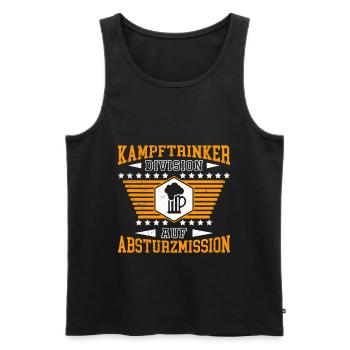 Festival Biertrinker Männer Saufen Kampftrinker - Männer Premium Bio Tank Top - Schwarz - Vorne - AI Model Male 178 light (178cm)