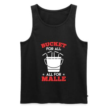 Seau pour Malle tout pour Malle Malle Crew - Débardeur bio Premium Homme - noir - Devant - AI Model Male 178 light (178cm)
