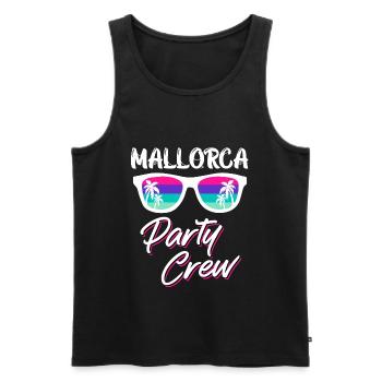 Mallorca Party Crew Malle Party Crew - Débardeur bio Premium Homme - noir - Devant - AI Model Male 178 light (178cm)
