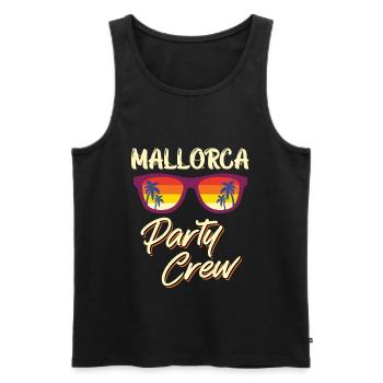 Mallorca Party Crew Malle Party Crew - Débardeur bio Premium Homme - noir - Devant - AI Model Male 178 light (178cm)