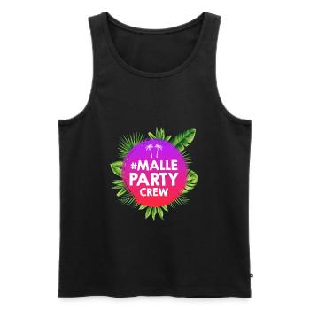 Malle Party Crew - Men's Premium Organic Tank Top - black - Front - AI Model Male 178 light (178cm)