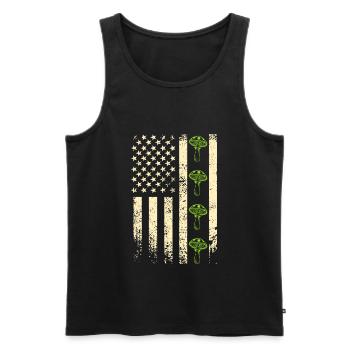 Mushroom Picker USA US Mushroom - Débardeur bio Premium Homme - noir - Devant - Michal (187cm)