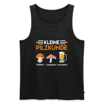 Pilzkunde Steinpilz Fliegenpilz Glückspilz - Männer Premium Bio Tank Top - Schwarz - Vorne - Michal (187cm)