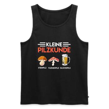 Pilzkunde Steinpilz Fliegenpilz Glückspilz - Männer Premium Bio Tank Top - Schwarz - Vorne - Michal (187cm)