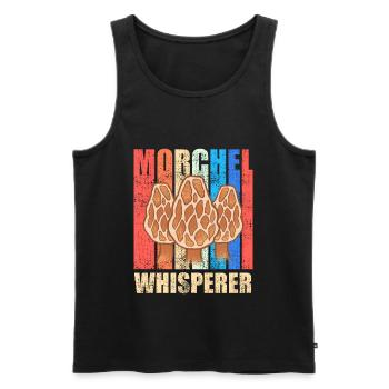 Morel Whisperer Mushroom Picker Morel - Men's Premium Organic Tank Top - black - Front - AI Model Male 178 light (178cm)