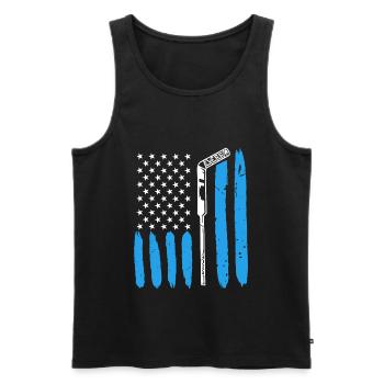 Eishockey USA Hockey - Männer Premium Bio Tank Top - Schwarz - Vorne - Michal (187cm)