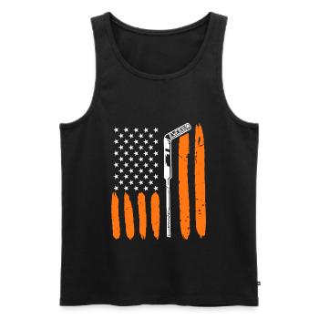 Eishockey USA Hockey - Männer Premium Bio Tank Top - Schwarz - Vorne - Michal (187cm)
