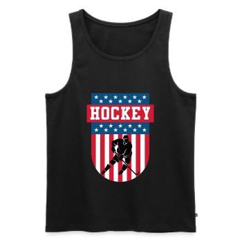 Joueurs de hockey sur glace hockey sur glace hockey usa - Débardeur bio Premium Homme - noir - Devant - AI Model Male 178 light (178cm)