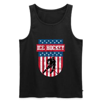 Eishockey USA Eishockeyspieler - Männer Premium Bio Tank Top - Schwarz - Vorne - Michal (187cm)