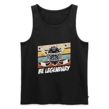 Be Legendary Hockey Ice Hockey - Men's Premium Organic Tank Top - black - Front - Michal (187cm)