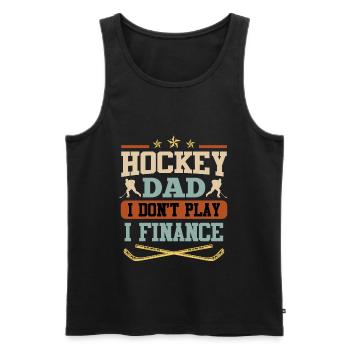 Dad of an ice hockey player I finance - Men's Premium Organic Tank Top - black - Front - Michal (187cm)