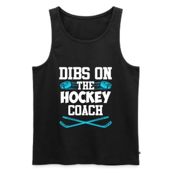 Dibs sur l’entraîneur de hockey - Débardeur bio Premium Homme - noir - Devant - AI Model Male 178 light (178cm)