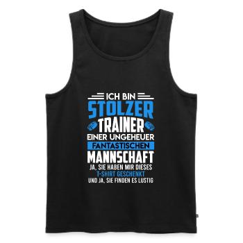 Mannschaft Trainer Eishockey Coach Trainer - Männer Premium Bio Tank Top - Schwarz - Vorne - Michal (187cm)