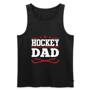 Hockey Dad - Männer Premium Bio Tank Top - Schwarz - Vorne - Michal (187cm)