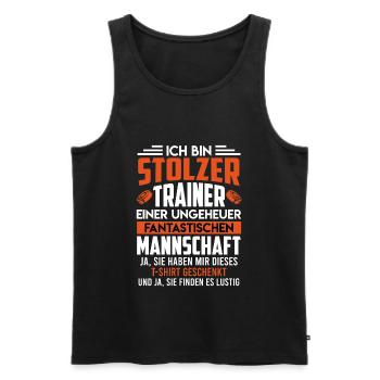 Mannschaft Trainer Eishockey Coach Trainer - Männer Premium Bio Tank Top - Schwarz - Vorne - Michal (187cm)