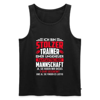 Mannschaft Trainer Eishockey Coach Trainer - Männer Premium Bio Tank Top - Schwarz - Vorne - Michal (187cm)