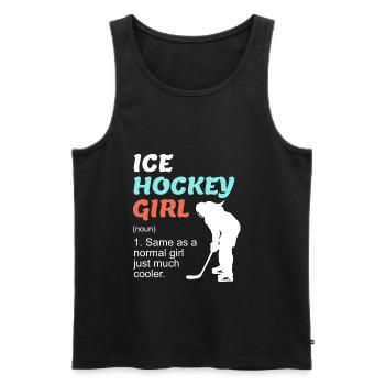 Ice Hockey Girl Damen Eishockey - Männer Premium Bio Tank Top - Schwarz - Vorne - Michal (187cm)