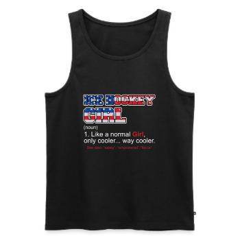 Eishockey Girl Hockey Damen - Männer Premium Bio Tank Top - Schwarz - Vorne - Michal (187cm)