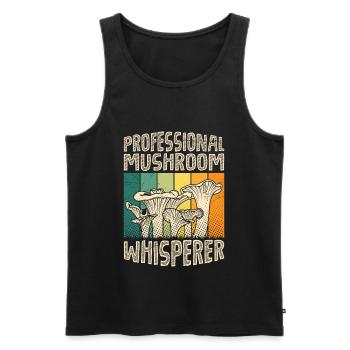 Professionnel Mushroom Whisperer Cueilleur de champignons Cueilleur de champignons - Débardeur bio Premium Homme - noir - Devant - Michal (187cm)