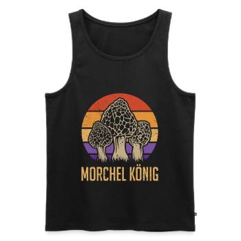 Morchel König Pilze sammel Pilzsammler - Männer Premium Bio Tank Top - Schwarz - Vorne - Michal (187cm)