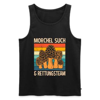 Rettungsteam Pilze Morchel Pilzsammler - Männer Premium Bio Tank Top - Schwarz - Vorne - Michal (187cm)