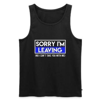 Farewell colleague last working day - Men's Premium Organic Tank Top - black - Front - AI Model Male 178 light (178cm)