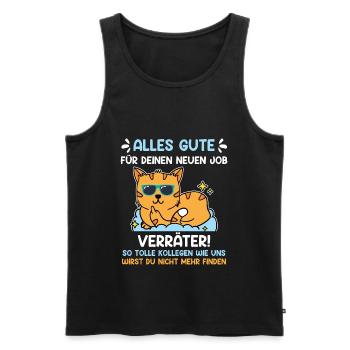 Alles gute Verräter Jobwechsel Kollege - Männer Premium Bio Tank Top - Schwarz - Vorne - Michal (187cm)