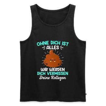 Abschied Kollege Jobwechsel Arbeitswechsel - Männer Premium Bio Tank Top - Schwarz - Vorne - Michal (187cm)