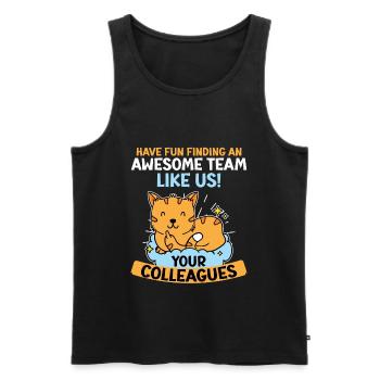 Farewell to colleague Colleague Job change - Men's Premium Organic Tank Top - black - Front - AI Model Male 178 light (178cm)