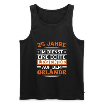 Firmenjubiläum 25 Jahre Dienstjubiläum 25 Jahre - Männer Premium Bio Tank Top - Schwarz - Vorne - Michal (187cm)