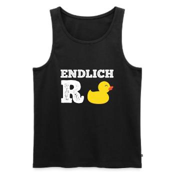 R Ente Renteneintritt Rentner - Männer Premium Bio Tank Top - Schwarz - Vorne - Michal (187cm)
