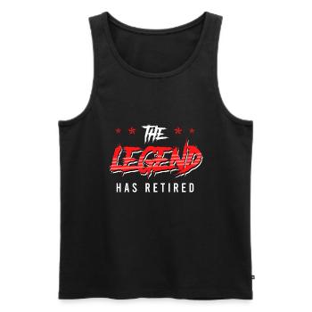 The Legend has retired retired retirement - Men's Premium Organic Tank Top - black - Front - Michal (187cm)
