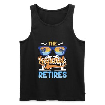 Retirement a legend retires - Men's Premium Organic Tank Top - black - Front - AI Model Male 178 light (178cm)