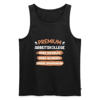 Premium Arbeitskollege bester Kollege - Männer Premium Bio Tank Top - Schwarz - Vorne - Michal (187cm)