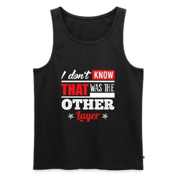 No idea was the other shift work - Men's Premium Organic Tank Top - black - Front - AI Model Male 178 light (178cm)