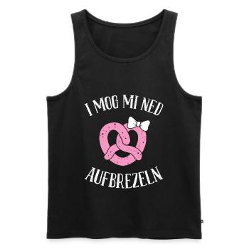 I mog mi ned aufbrezeln Trachtenshirt - Männer Premium Bio Tank Top - Schwarz - Vorne - Michal (187cm)
