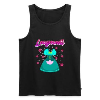 Dirndl Ersatz Lausmadl Damen Trachten - Männer Premium Bio Tank Top - Schwarz - Vorne - AI Model Male 178 light (178cm)