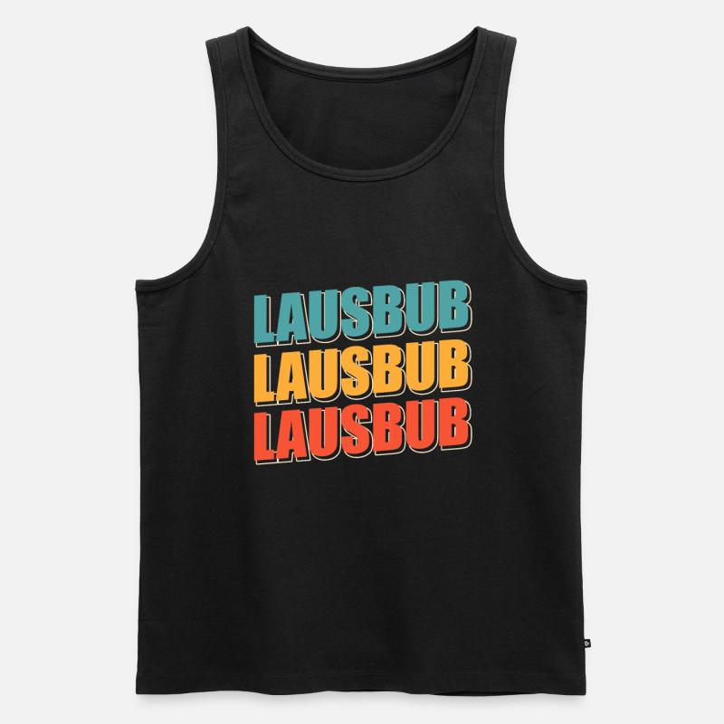 Lausbub Lausbube - Männer Premium Bio Tank Top - Schwarz