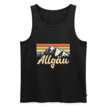 Allgäu - Débardeur bio Premium Homme - noir - Devant - Michal (187cm)