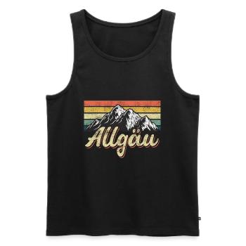 Allgäu - Débardeur bio Premium Homme - noir - Devant - Michal (187cm)