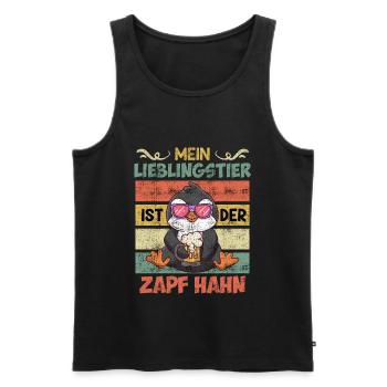 Mein Lieblingstier ist der Zapfhahn Männer Bier - Männer Premium Bio Tank Top - Schwarz - Vorne - AI Model Male 178 light (178cm)
