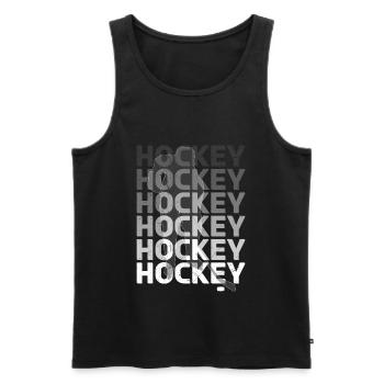 Hockey Hockey - Männer Premium Bio Tank Top - Schwarz - Vorne - Michal (187cm)