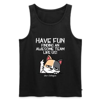 Job change colleague Farewell new job - Men's Premium Organic Tank Top - black - Front - Michal (187cm)