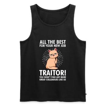 All the best new job Job change Work - Men's Premium Organic Tank Top - black - Front - Michal (187cm)