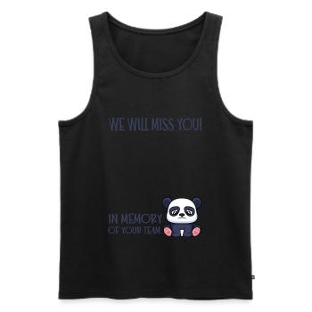 Job change colleague teammate new job - Men's Premium Organic Tank Top - black - Front - Michal (187cm)